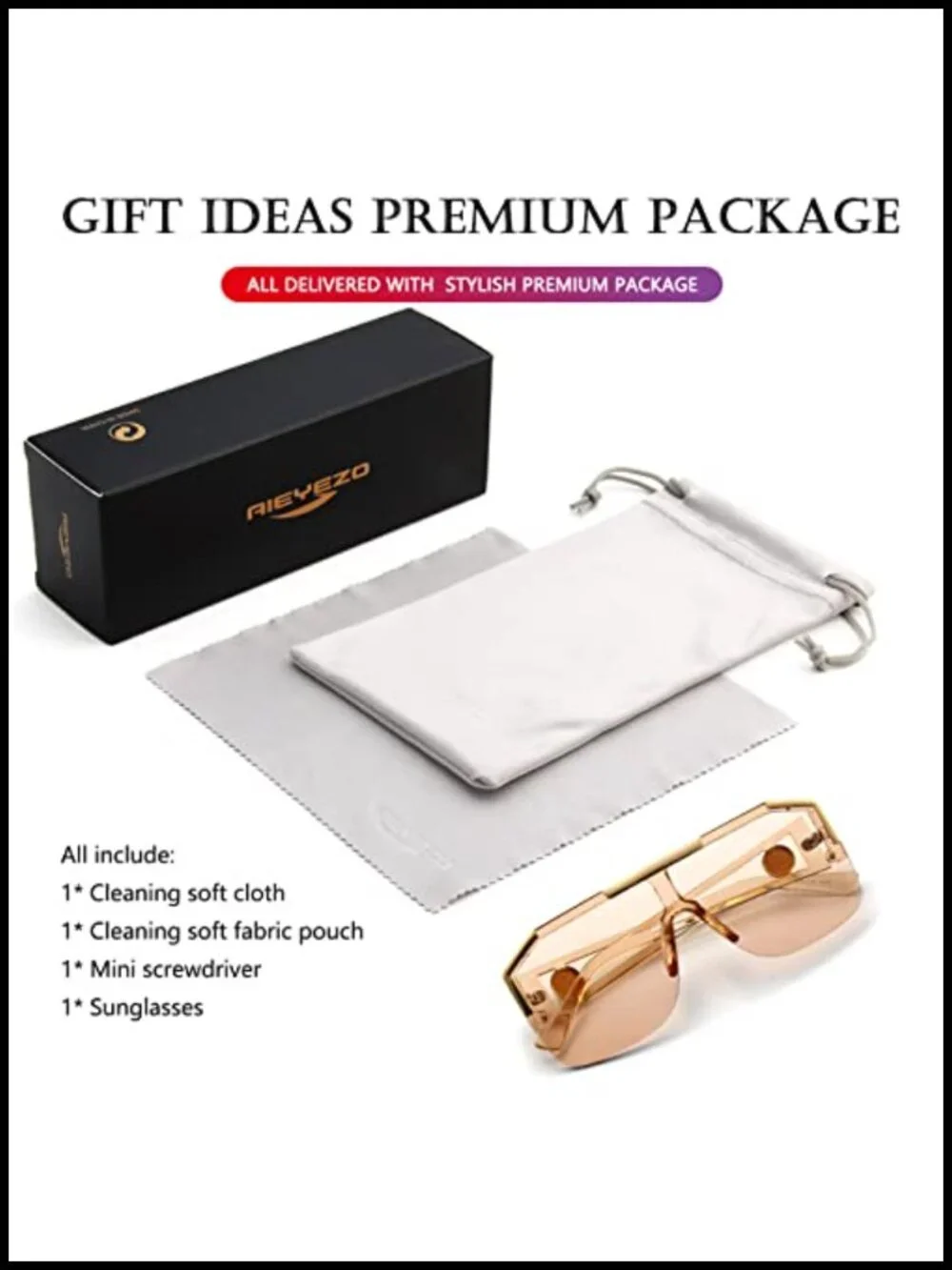 Square Oversized Sunglasses Flat Top Shield One Lens Metal Frame